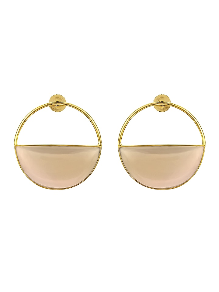 GOLD FINISH HANDCRAFTED HOOP EARRINGS - ZOA 63.14