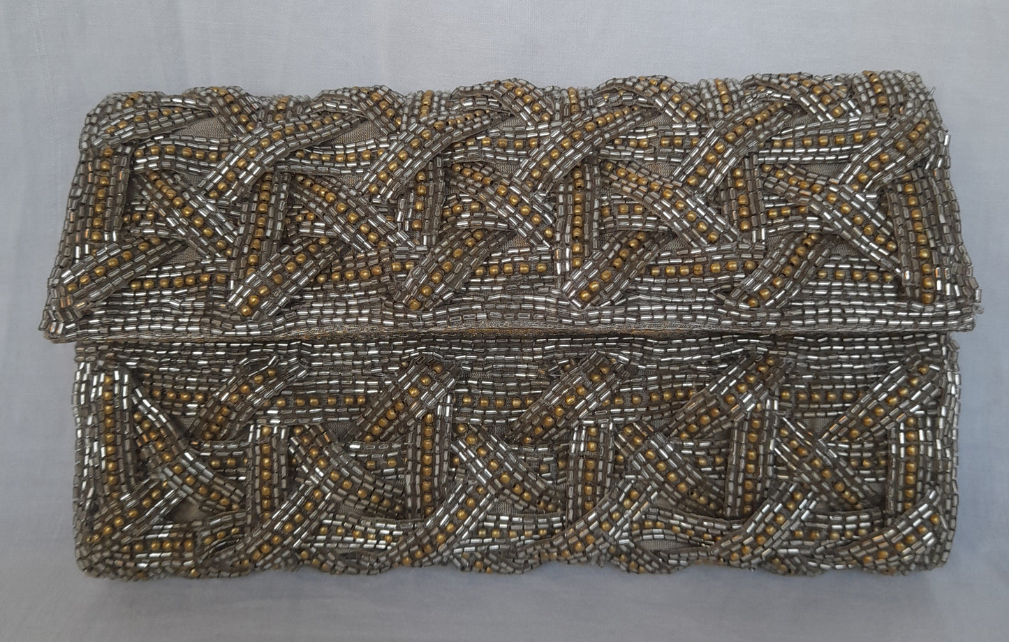 BRAID - GOLD/SILVER CLUTCH