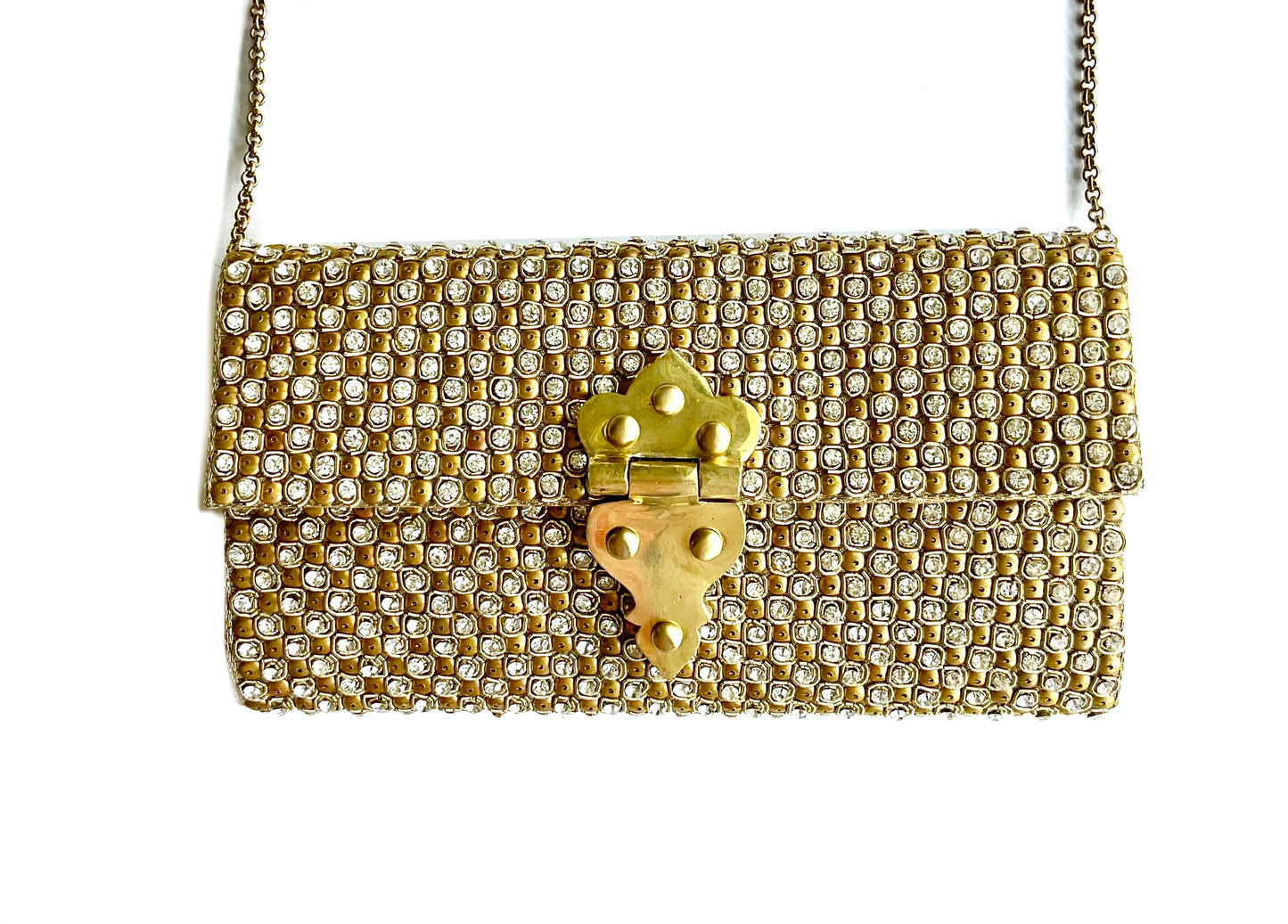 SILVER & IVORY RECTANGULAR CLUTCH - KKM 23.5