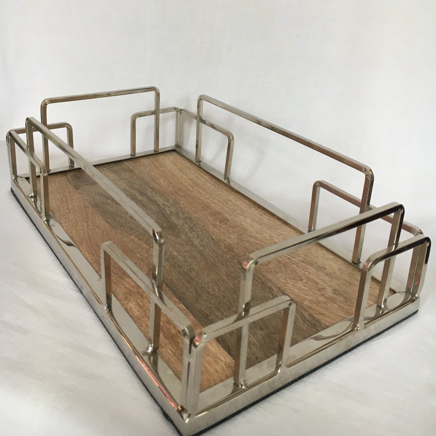 TRAY WOOD -METAL