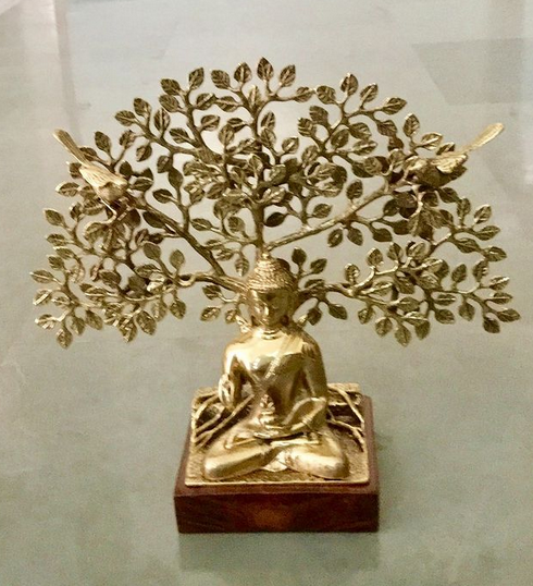 MAHABODHI TREE WITH BUDDHA - AMBA 35.14