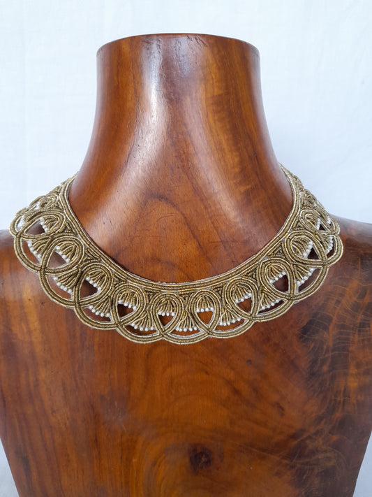 PEARL FUNS NECKLACE -GOLD - KKM 90.20