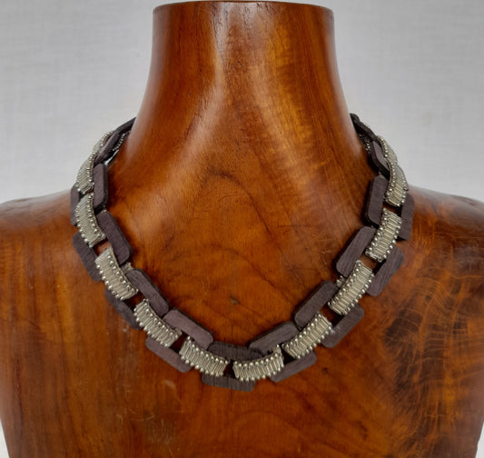 BROWN WOVEN NECKLACE - KKM 24.9