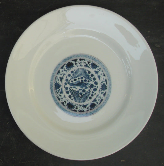 BLUE & WHITE SALAD & DINNER PLATES SET OF 6 - TC 409.4DP