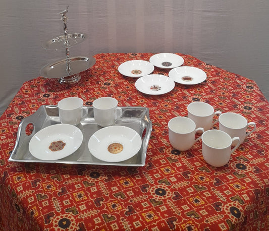 JADE CUP & SAUCER SET OF 6 - TC 244.7
