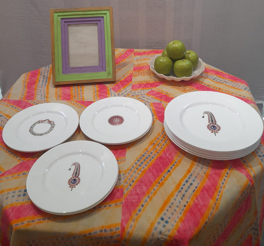 JADAV JEWELLERY SALAD & DINNER PLATE SET OF 6 - TC 409.4DP