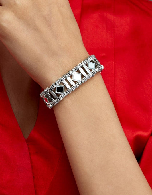 MIRROR SILVER NAAZ MUMTAZ BRACELET - HOT 41.13